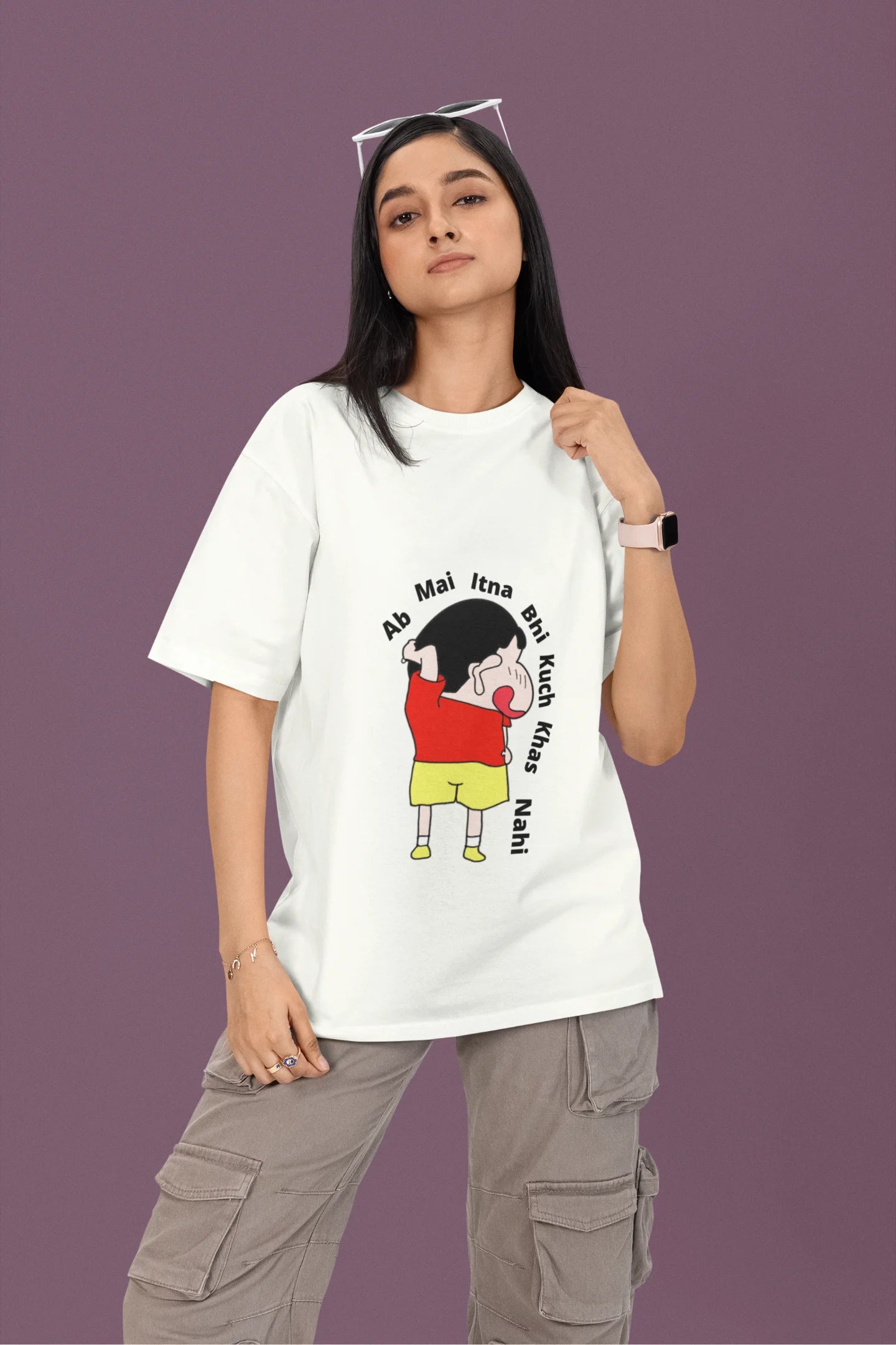 Ab Mai Itna Bhi Kuch Khaas Nahi | Shinchan | Dropped Sleeve Unisex Tee
