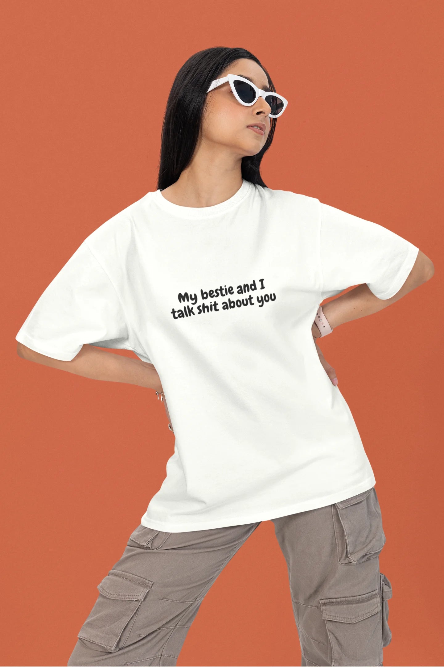 My Bestie and I | Womaniya | Dropped Sleeve Unisex Tee