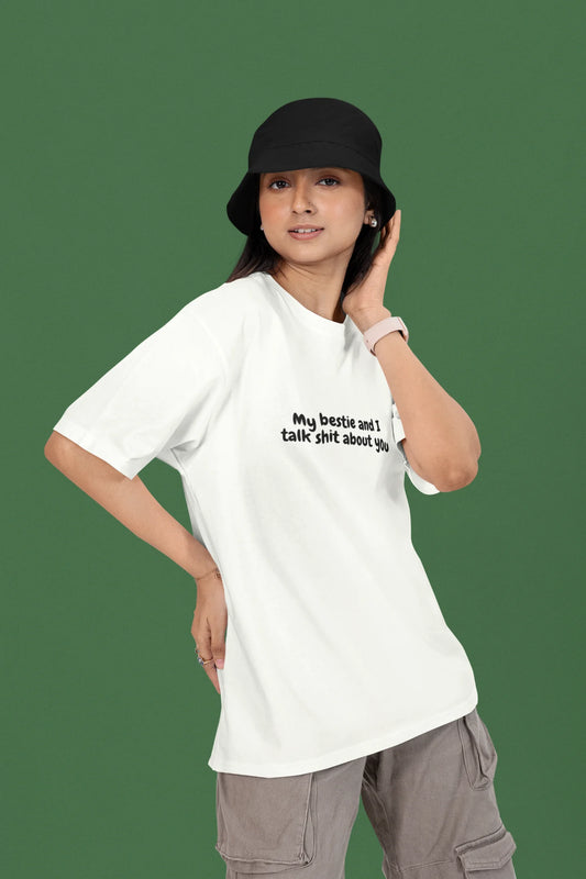 My Bestie and I | Womaniya | Dropped Sleeve Unisex Tee