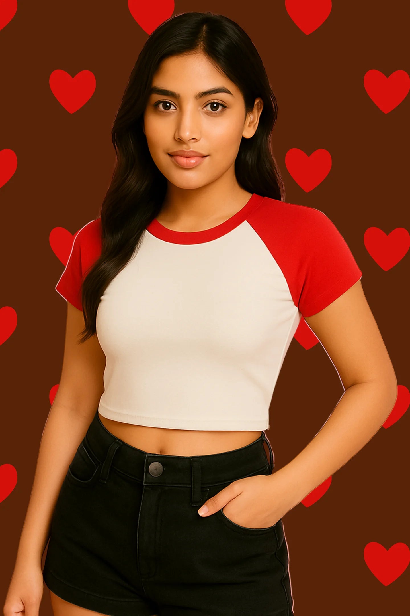 Plain Solid | Shaw tees | Slim Fit Crop Top