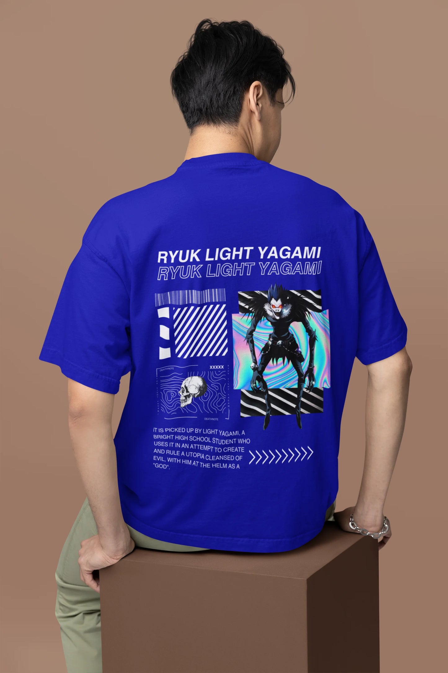 Ryuk Light Yagami | Techno Rave | Dropped Sleeve Unisex T-Shirt