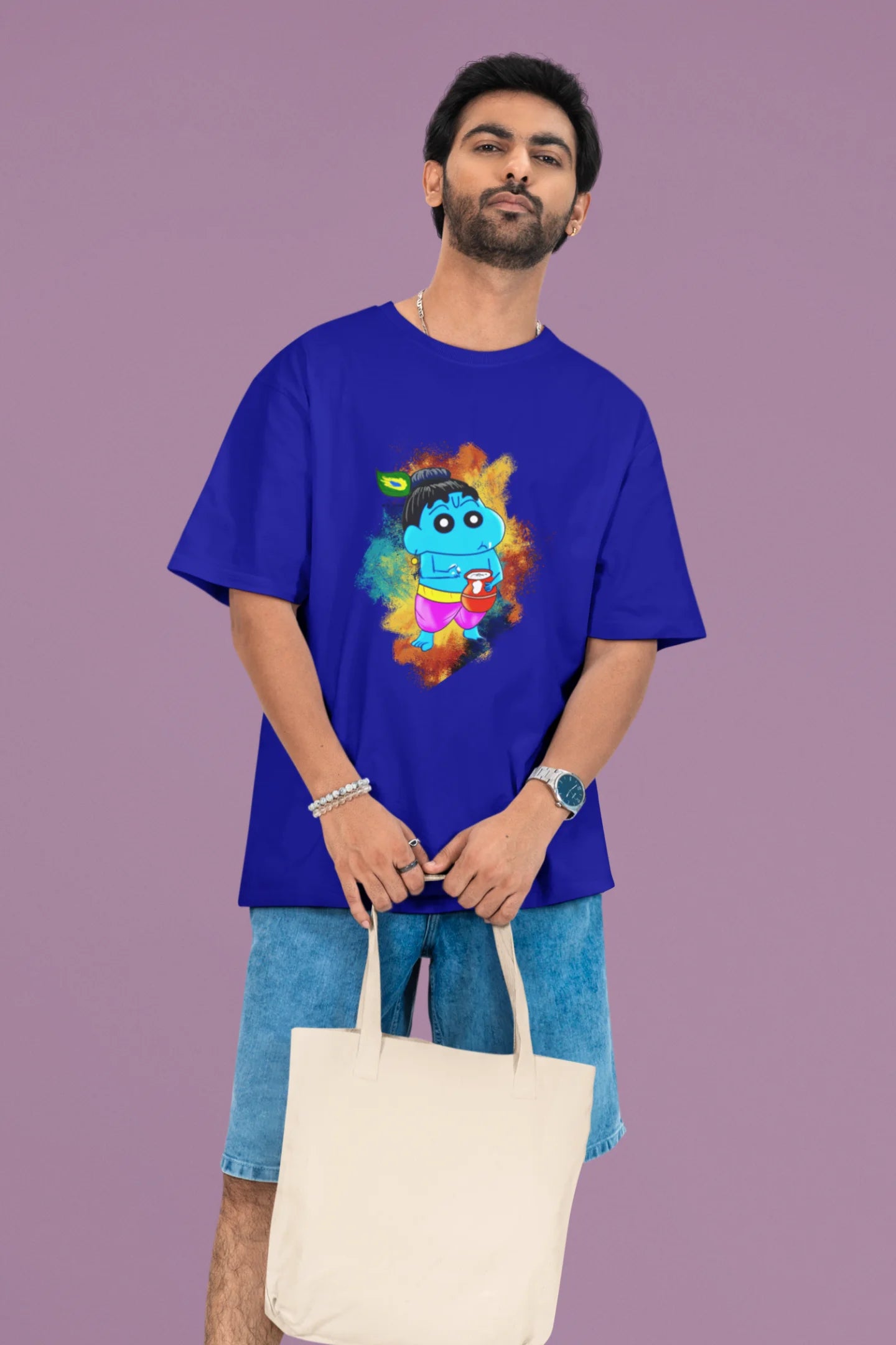 Krishna Shinchan | Shinchan | Dropped Sleeve Men's Tee