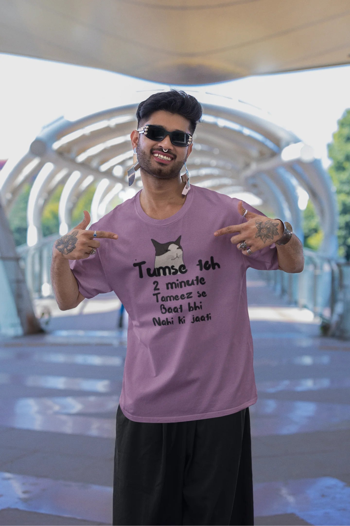 Tameez Se Baat | Memes | Dropped Sleeve Unisex Tee