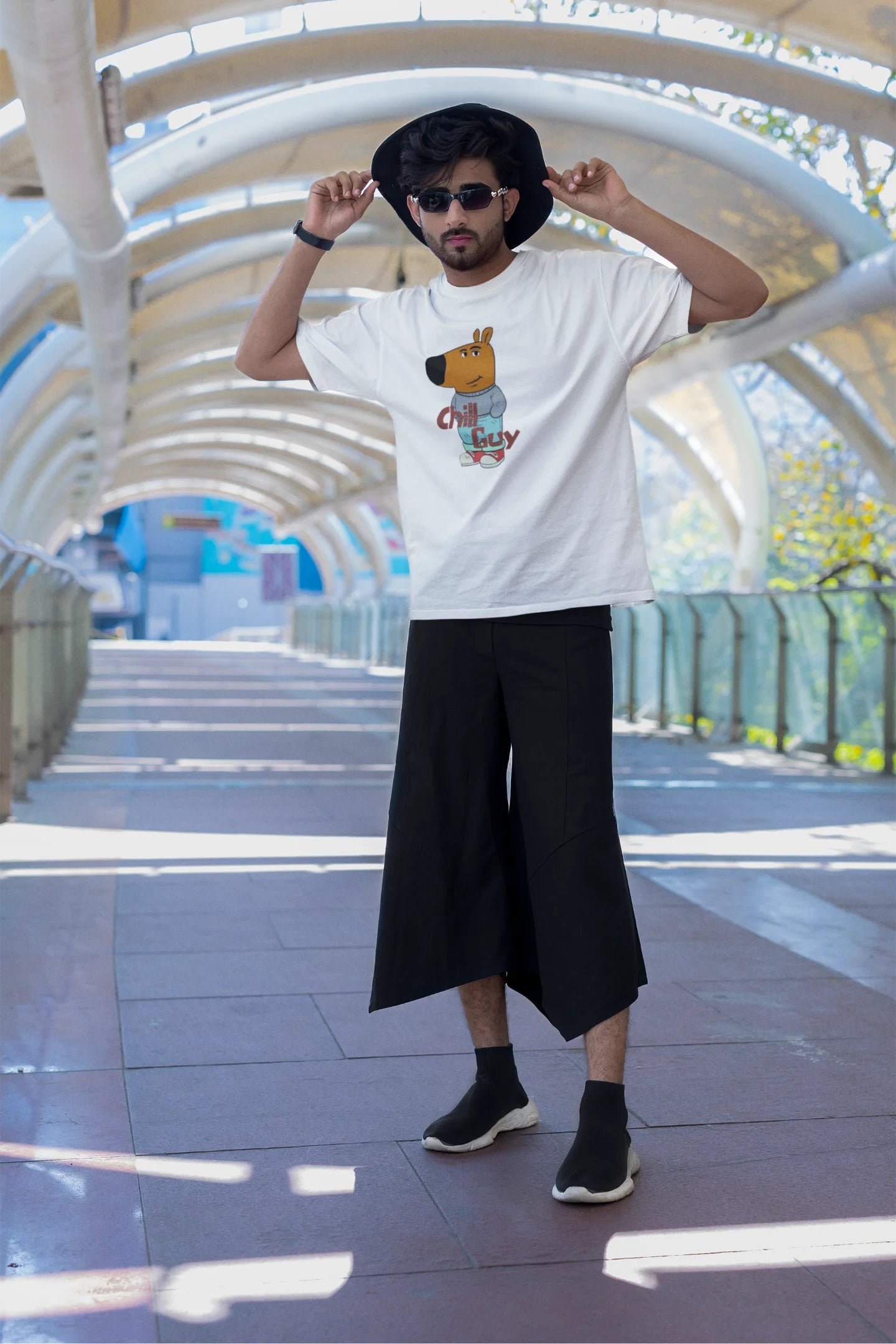 Chill Guy | Memes | Dropped Sleeve Unisex Tee