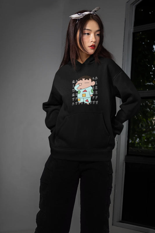 Always Sleepy | Shinchan | Premium Unisex Winter Hoodie