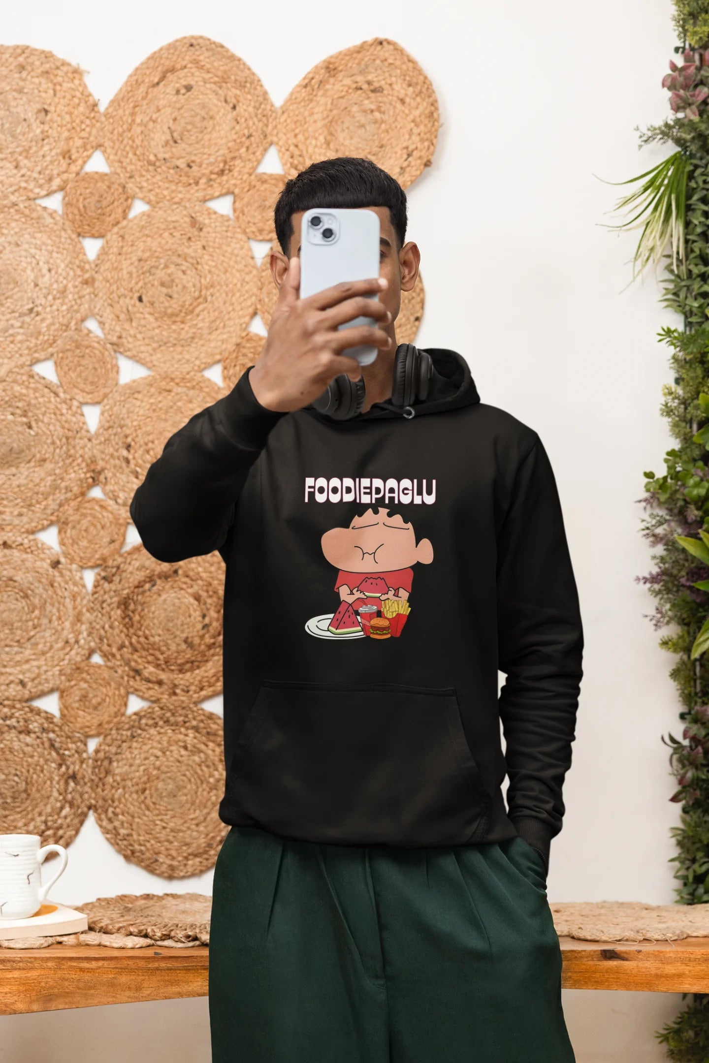 Foodie Paglu | Shinchan | Premium Unisex Winter Hoodie