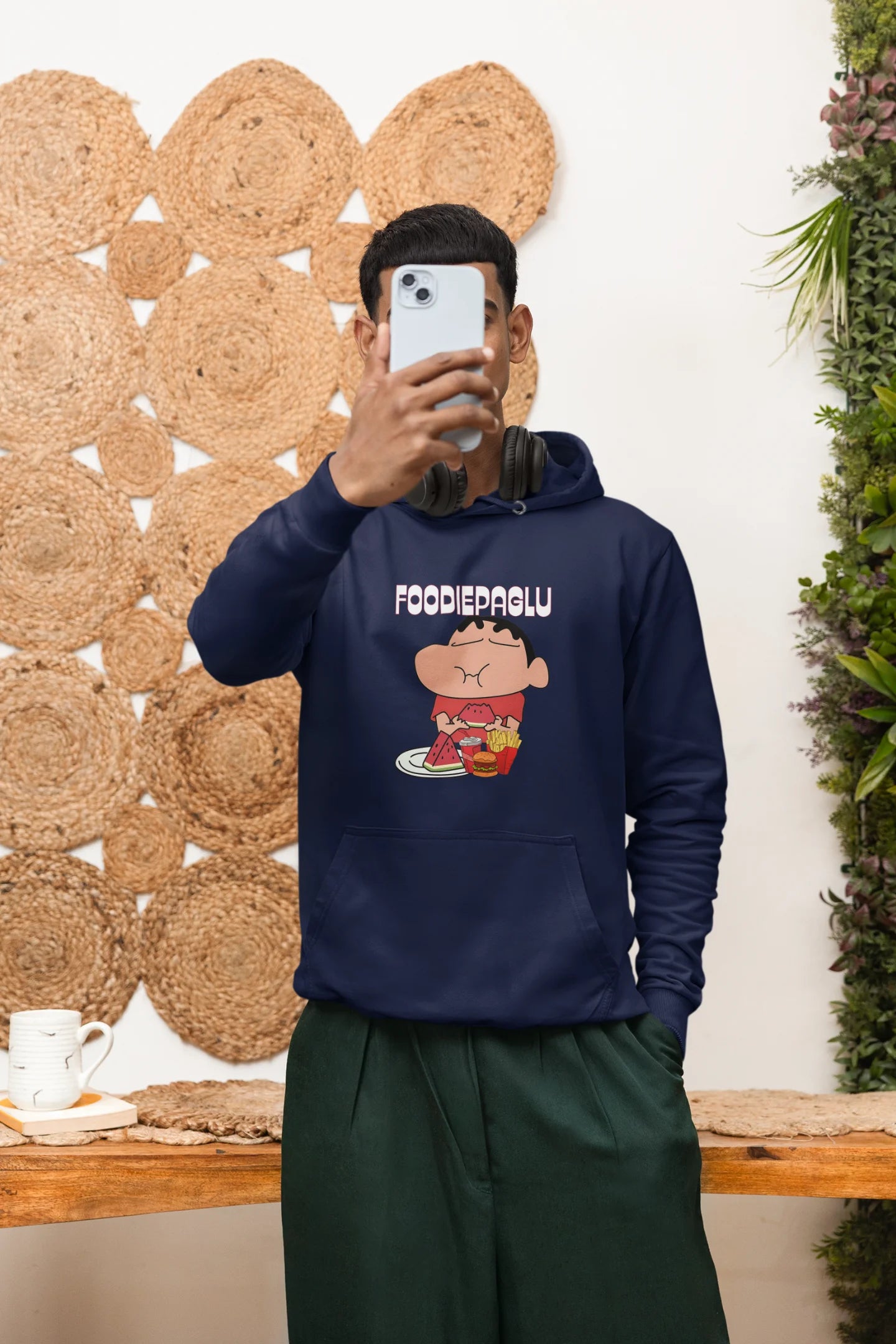 Foodie Paglu | Shinchan | Premium Unisex Winter Hoodie