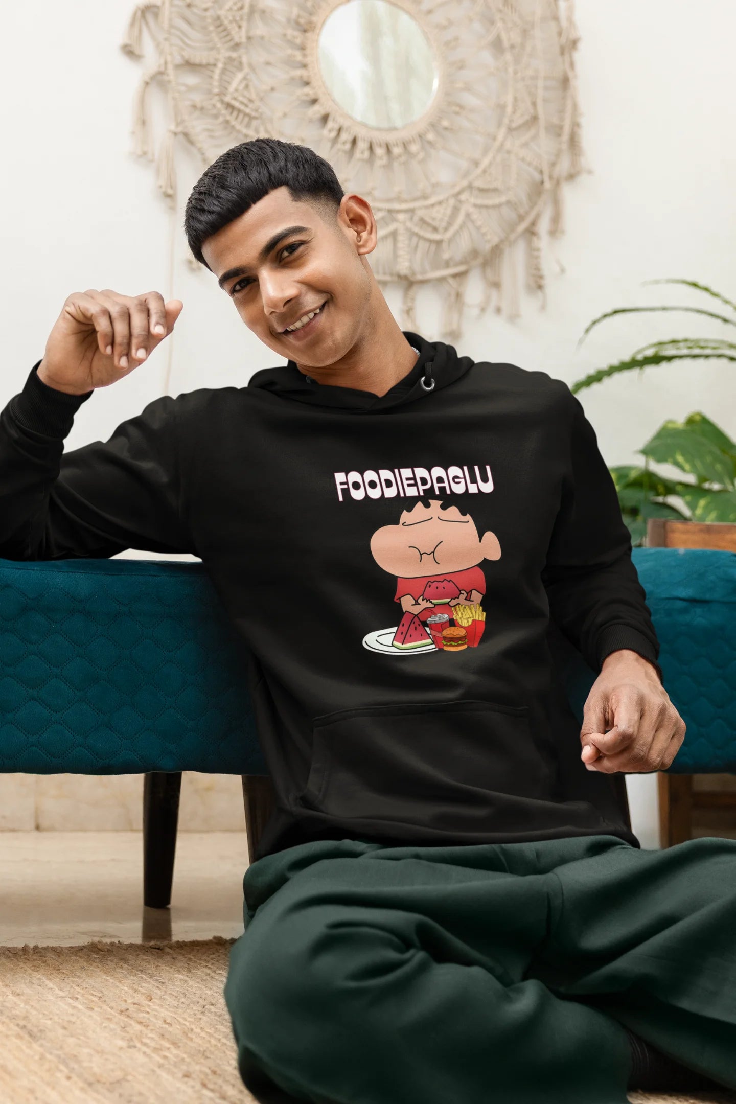 Foodie Paglu | Shinchan | Premium Unisex Winter Hoodie