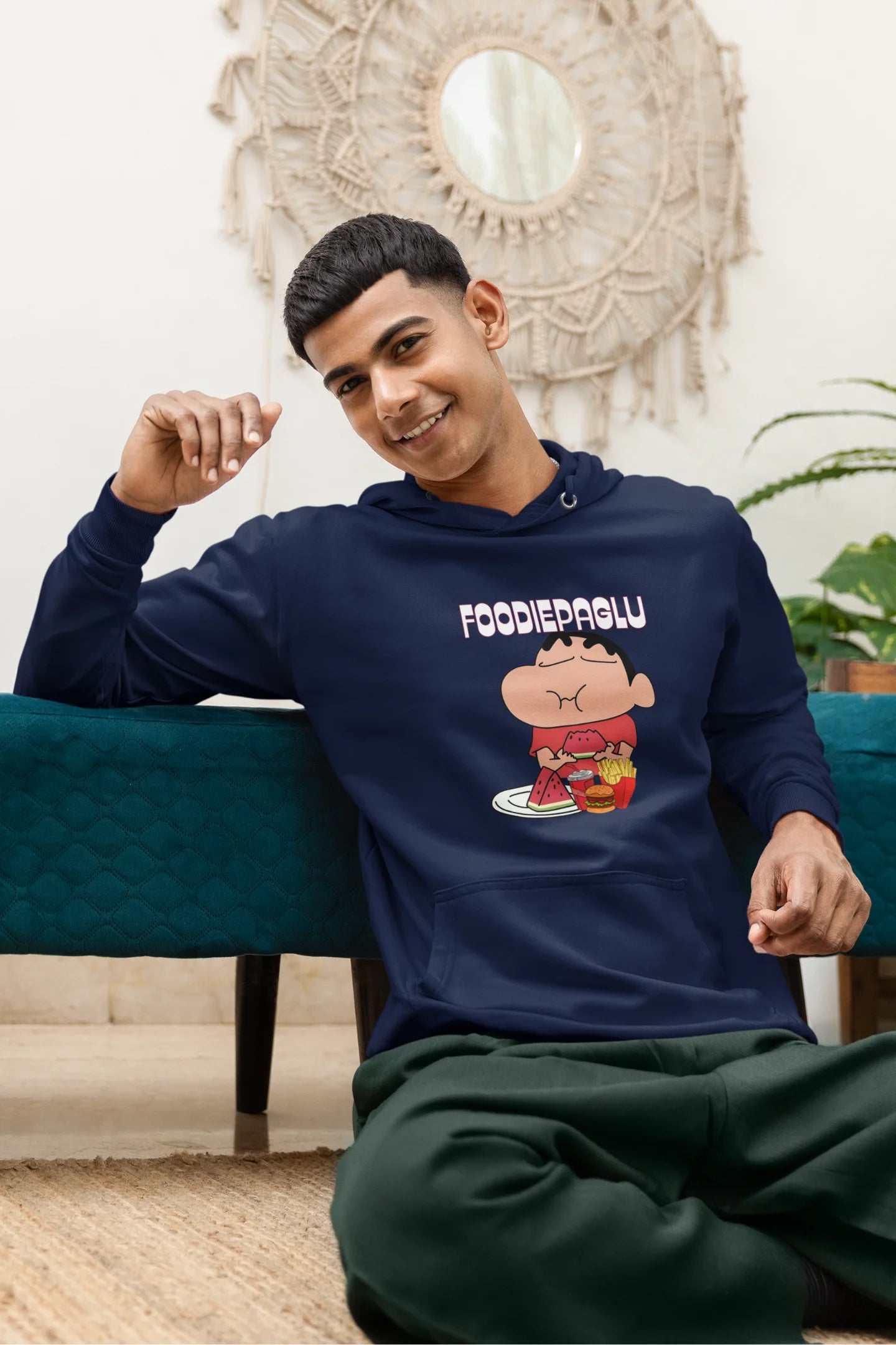 Foodie Paglu | Shinchan | Premium Unisex Winter Hoodie