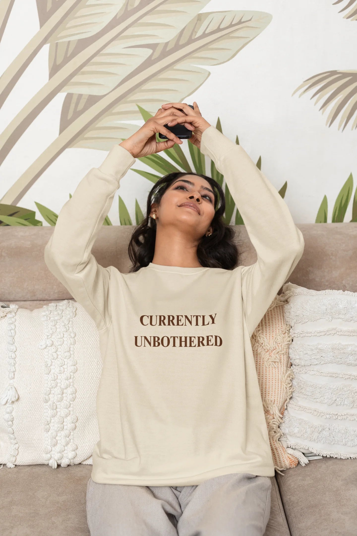 Currently Unbothered | Pinterest | Unisex Sweatshirt