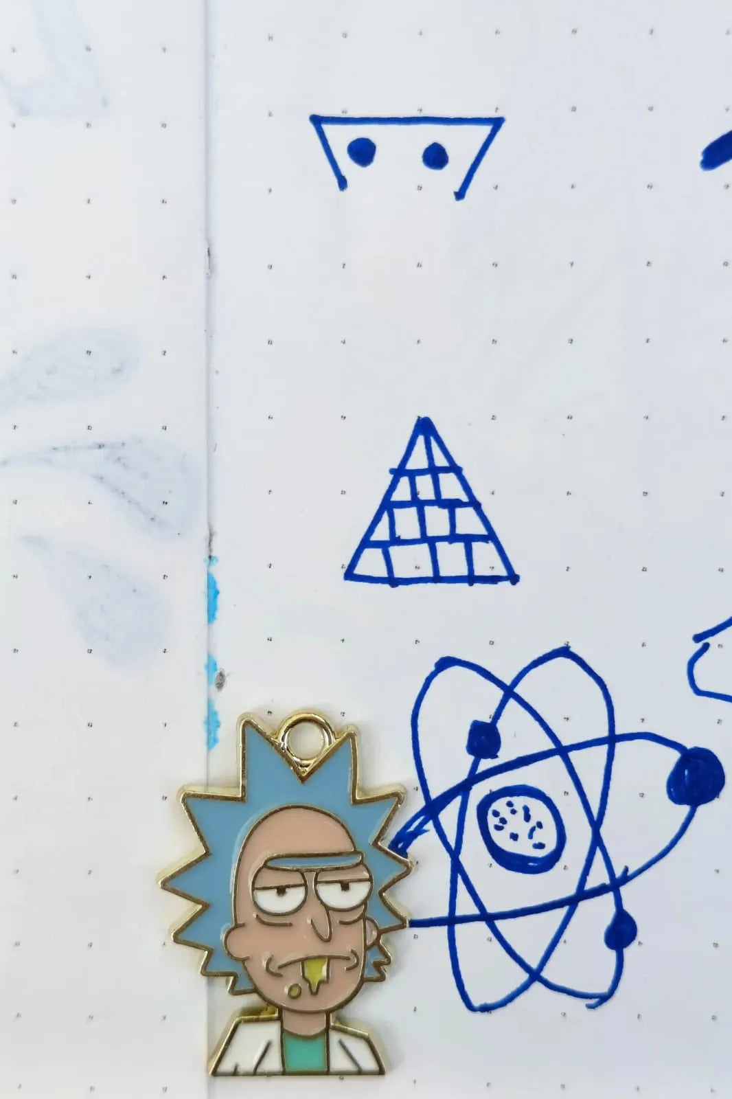 First image of a charm featuring Rick Sanchez from the Rick and Morty series.