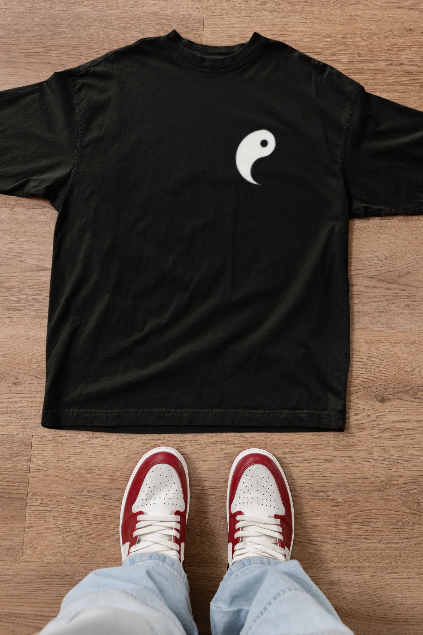 Yin And Yan | Couple | Dropped Sleeve Unisex T-Shirt