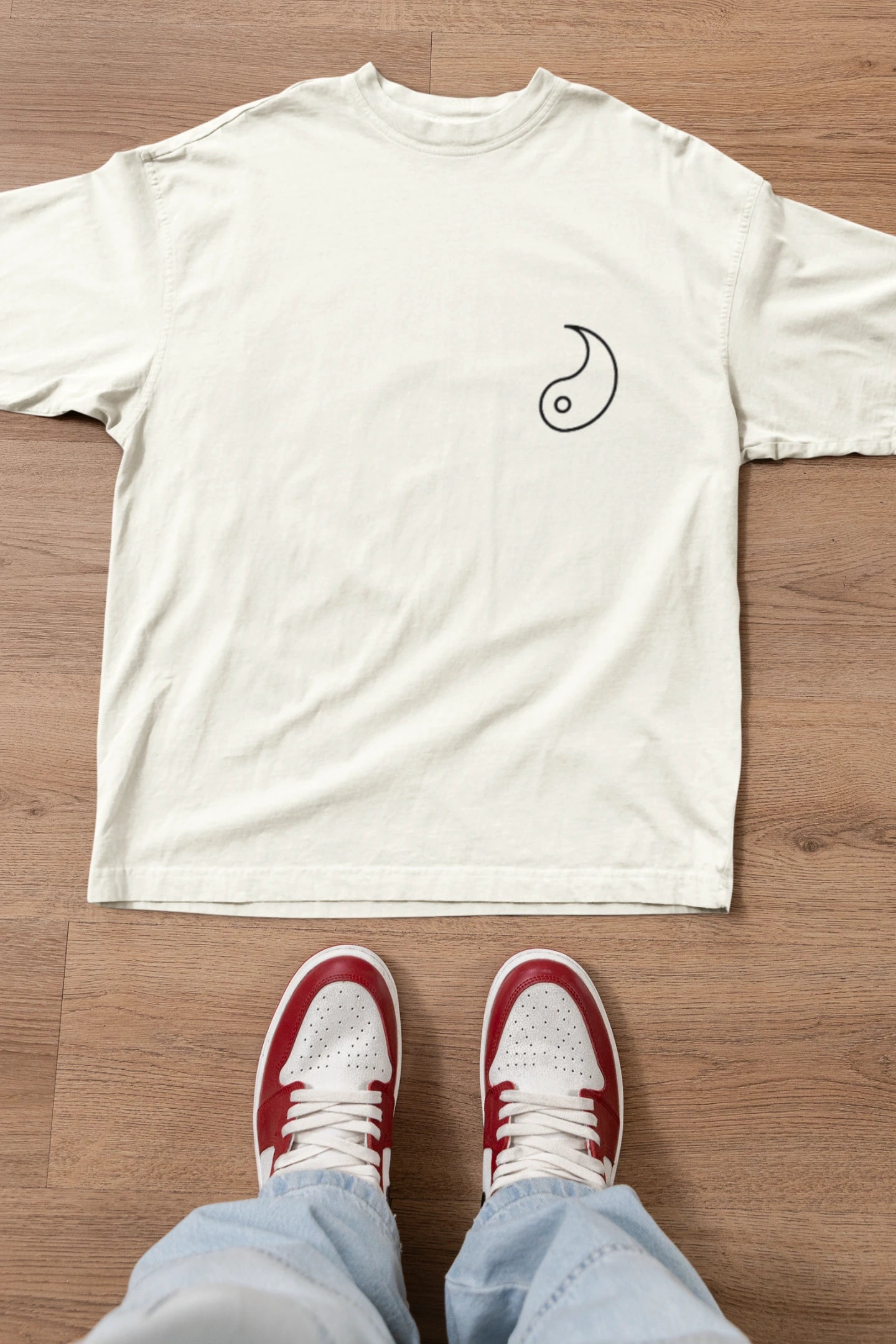 Yin And Yan | Couple | Dropped Sleeve Unisex T-Shirt
