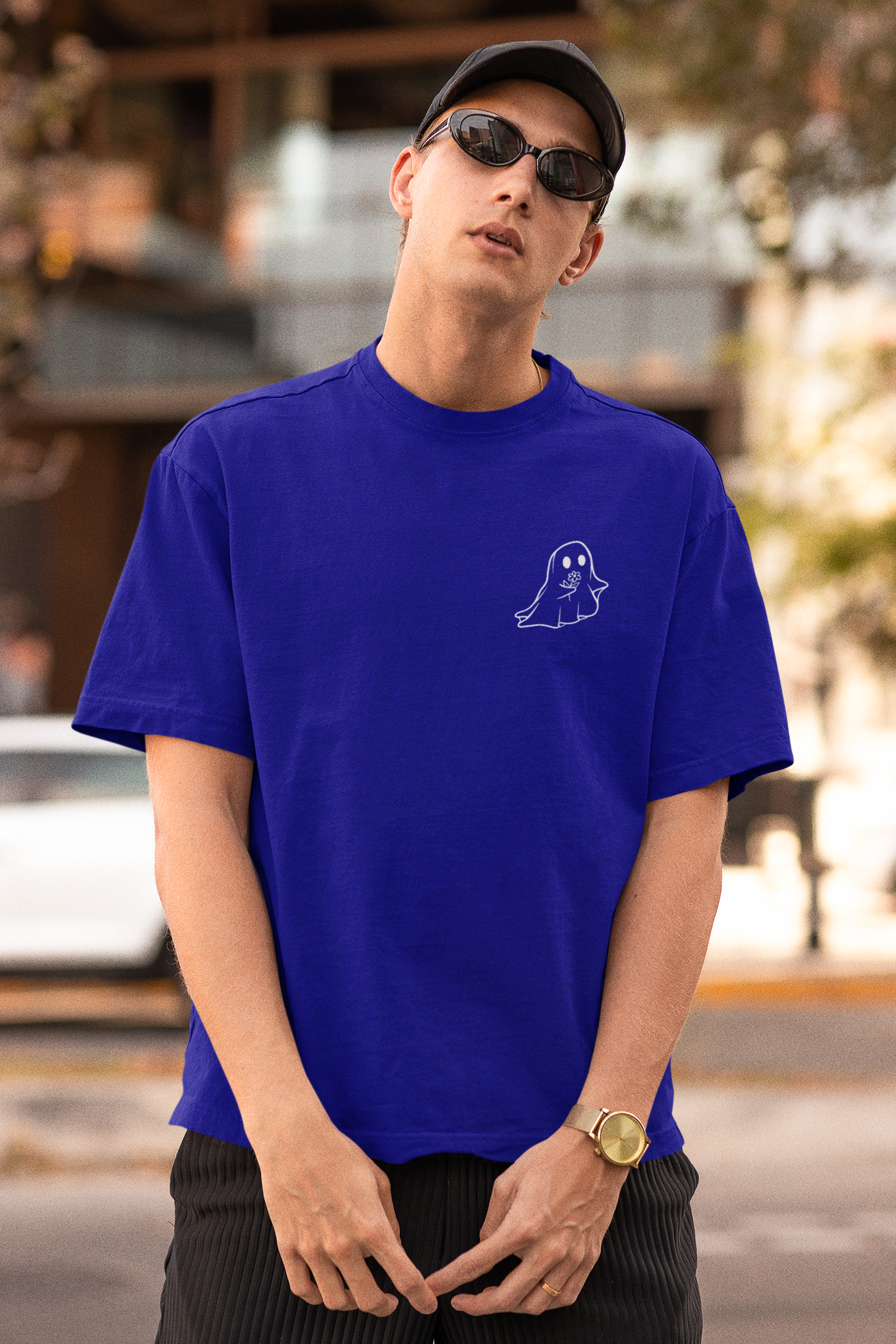 Cute Ghost | Dropped Sleeve Unisex T-Shirt