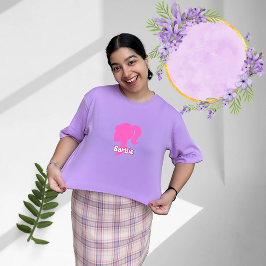 Barbie | Premium Oversized Crop Top