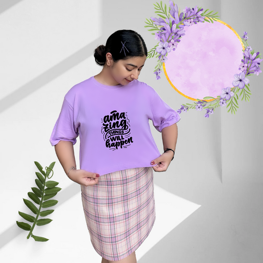 Amazing things | Premium Oversized Crop Top