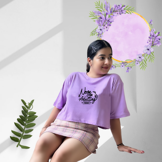 Adulting | Premium Oversized Crop Top