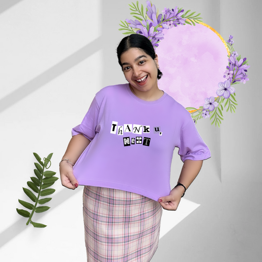 Thank You Next | Premium Oversized Crop Top