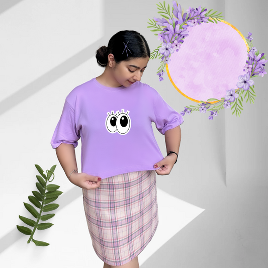 Moon Eyes | Premium Oversized Crop Top