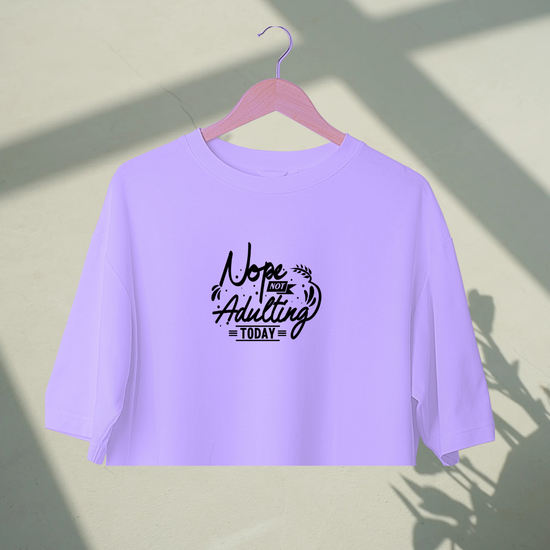 Adulting | Premium Oversized Crop Top