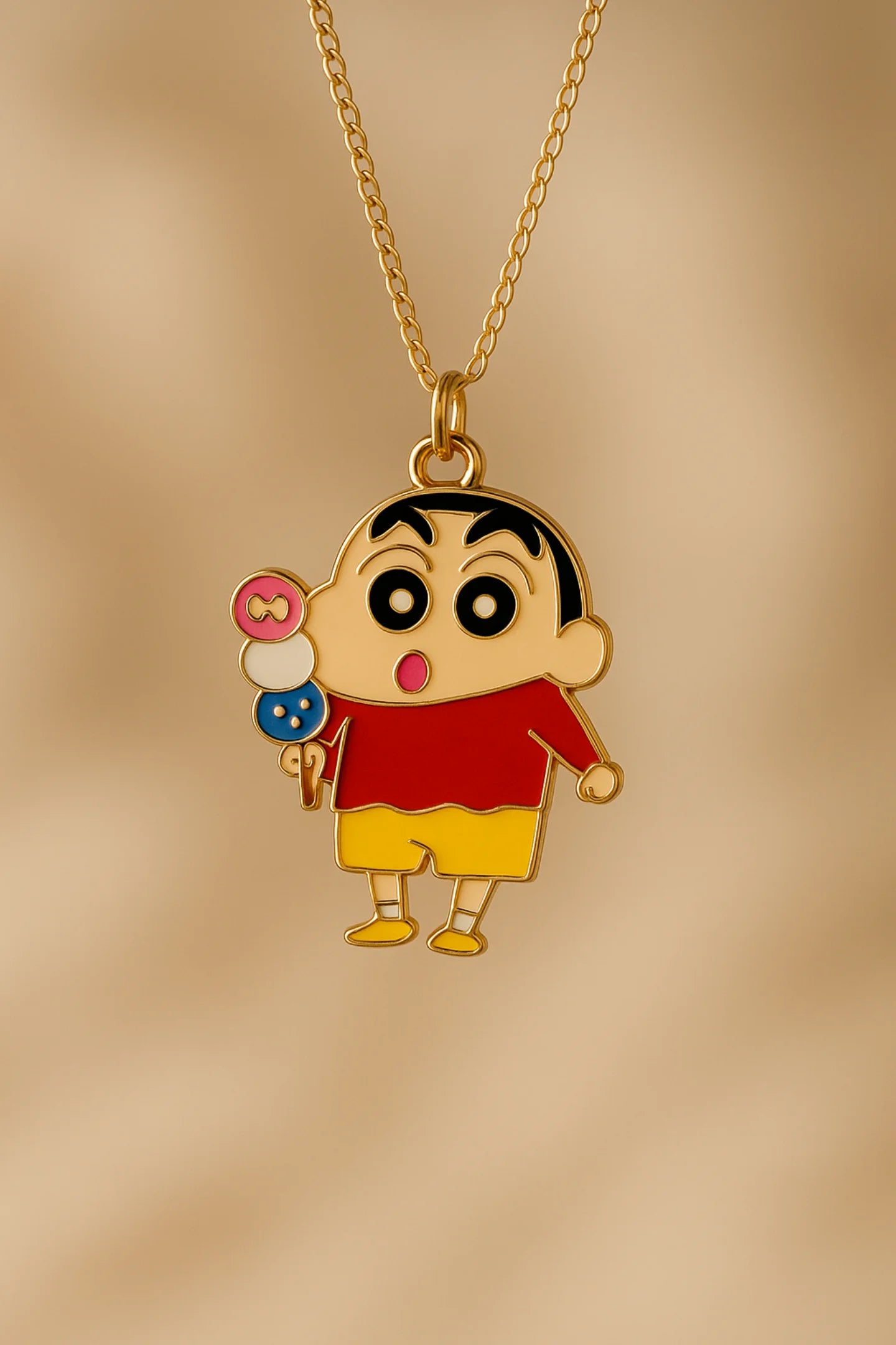 Ice Cream | Shinchan | Anti-Tarnish Golden Chain