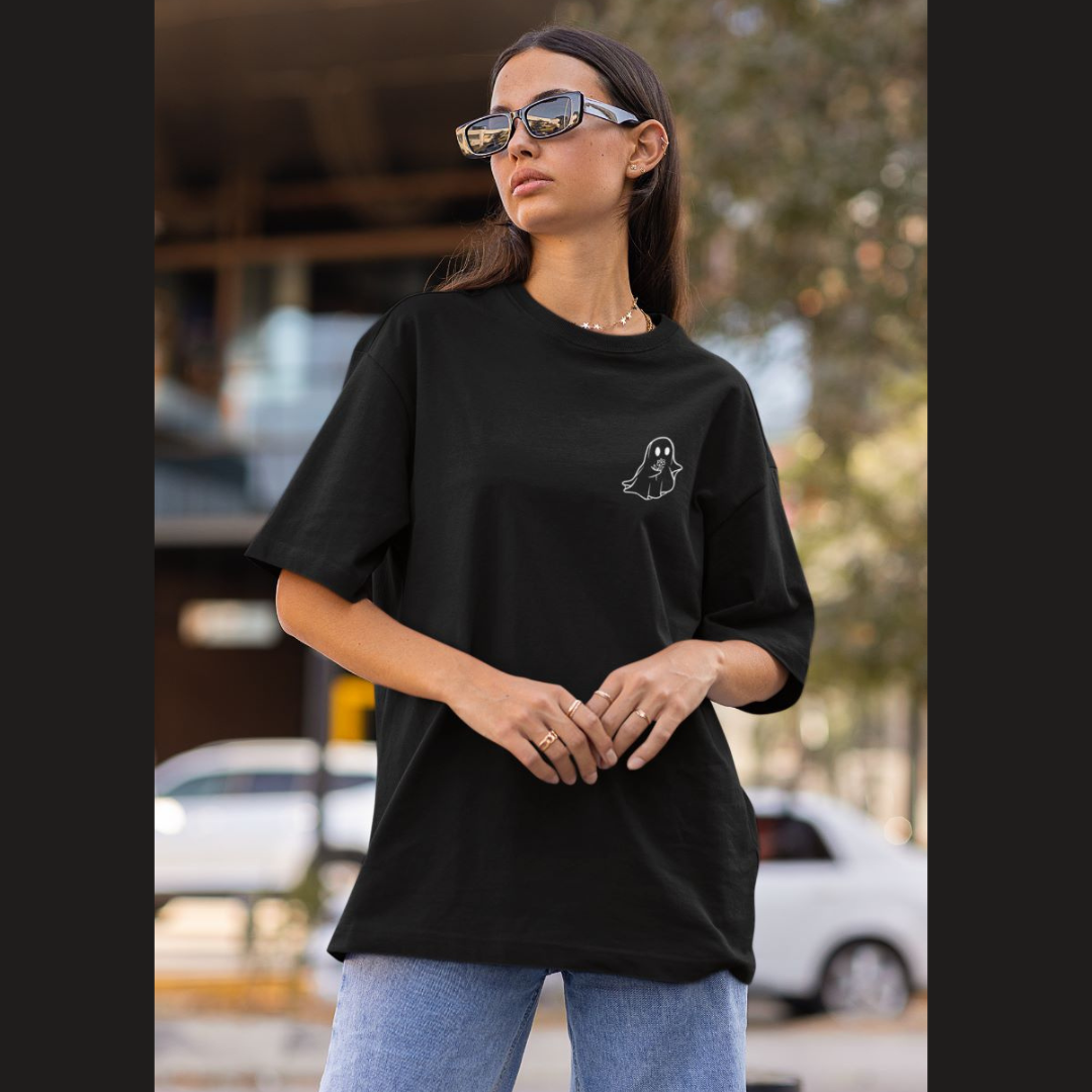 Cute Ghost | Dropped Sleeve Unisex T-Shirt