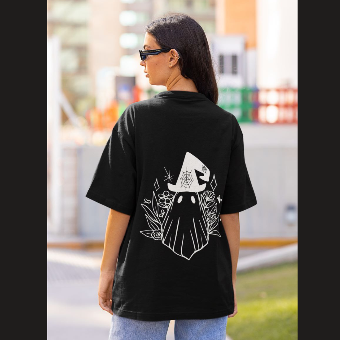 Cute Ghost | Dropped Sleeve Unisex T-Shirt