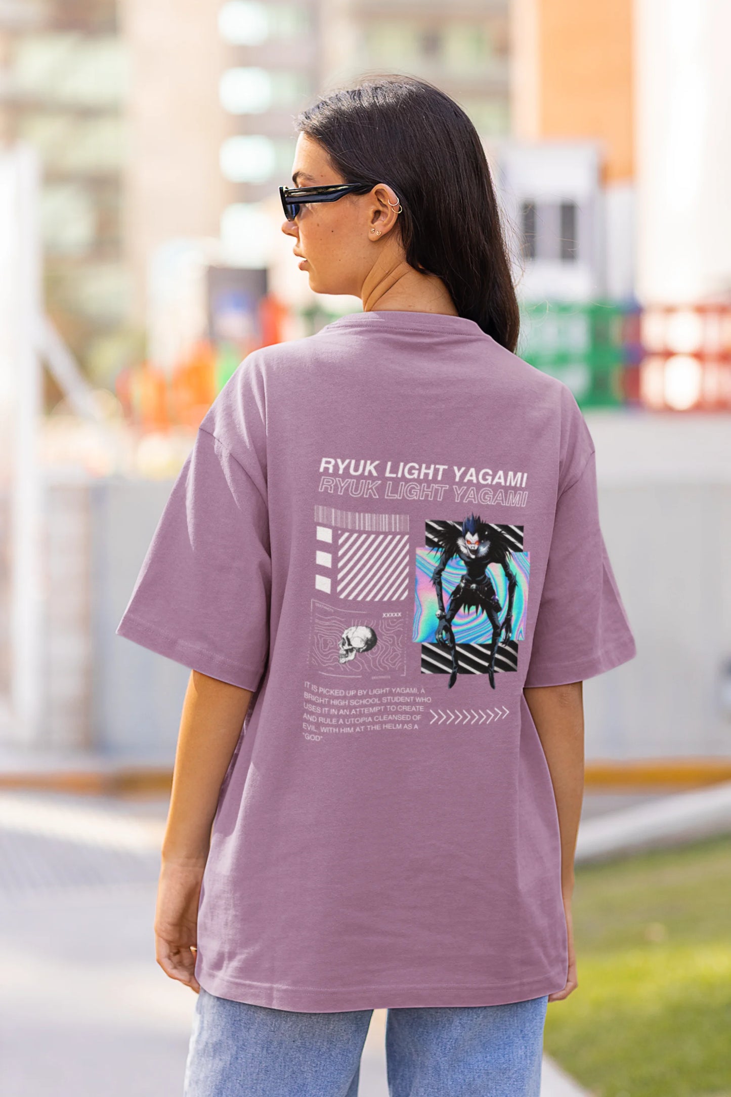 Ryuk Light Yagami | Techno Rave | Dropped Sleeve Unisex T-Shirt