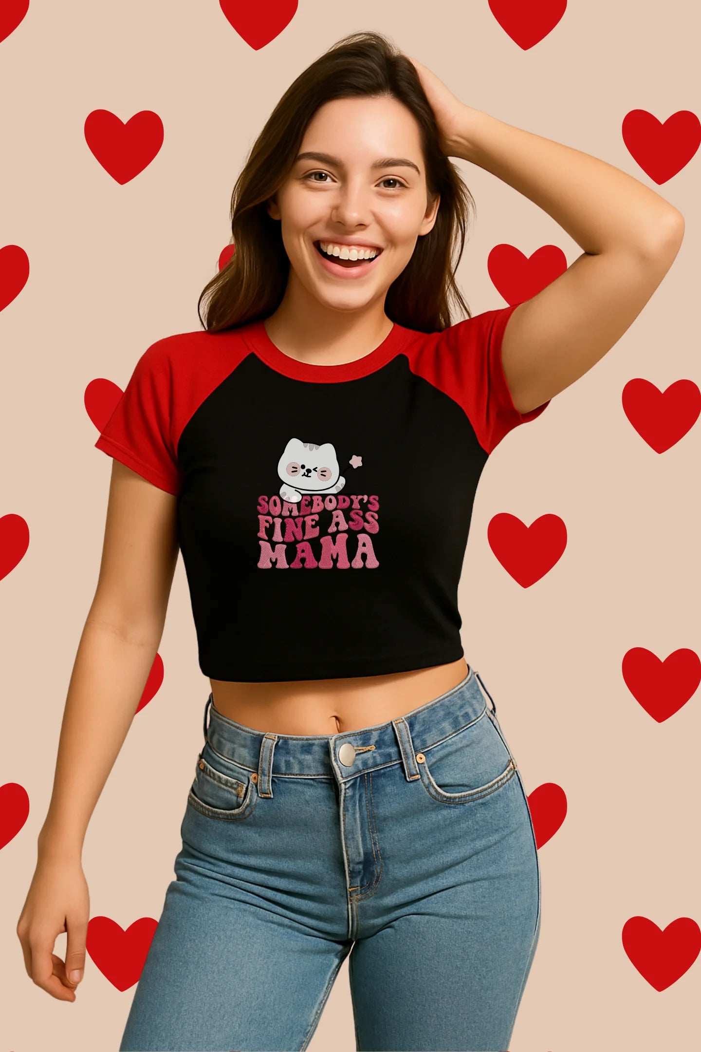 Fine Ass Mama | Shaw tees | Slim Fit Crop Top
