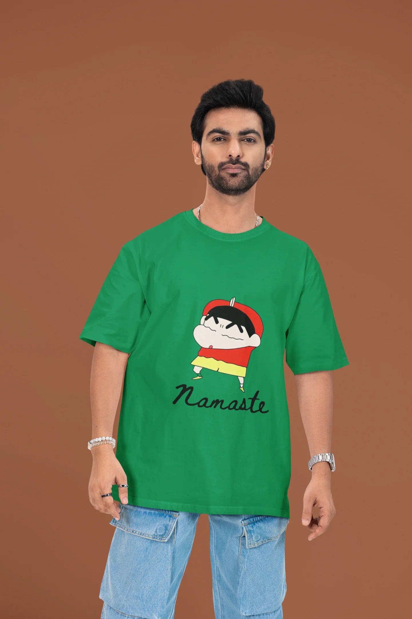 Namaste | Shinchan | Men's Dropped Sleeve Tee