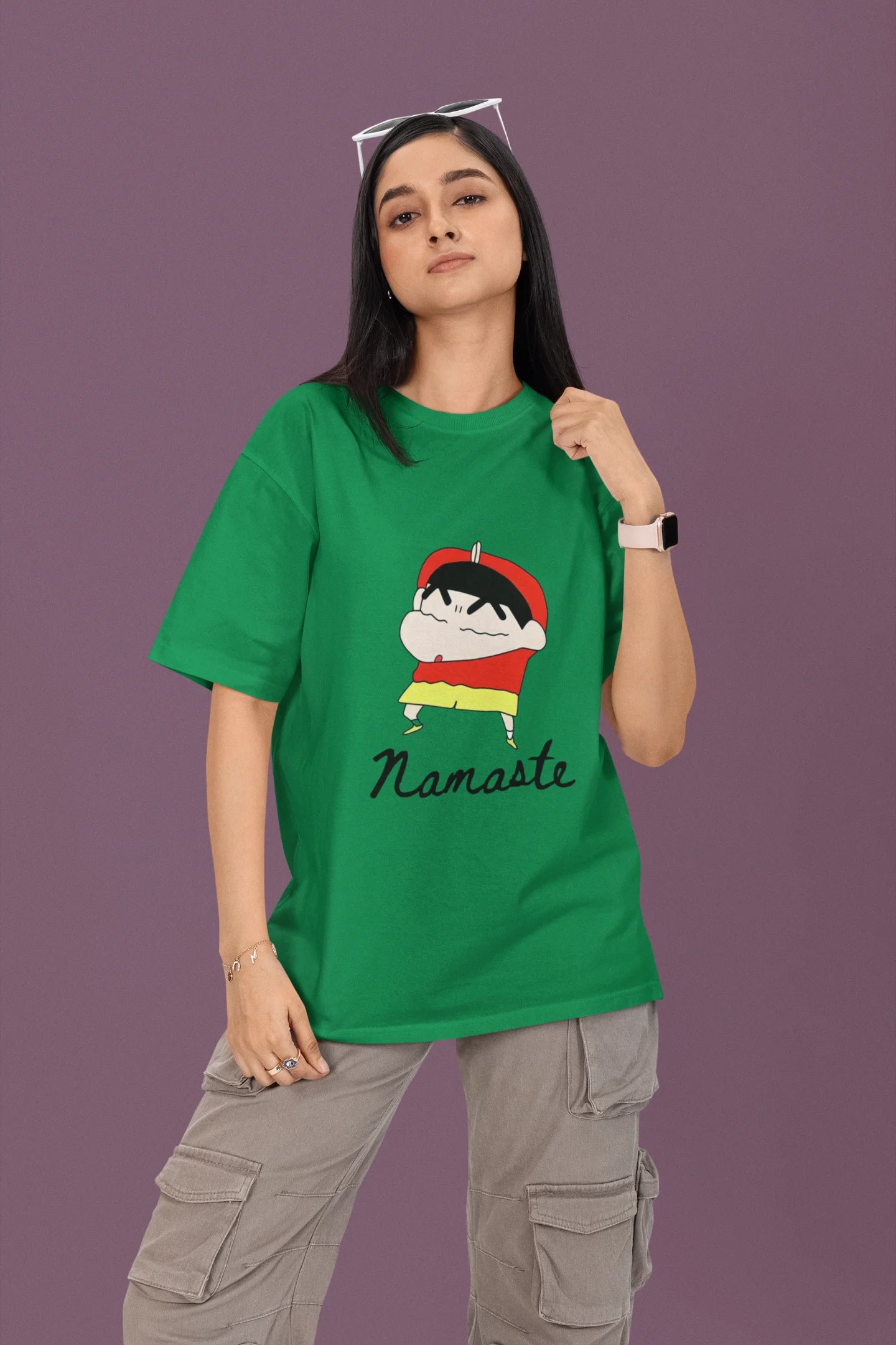 Namaste | Shinchan | Dropped Sleeve Unisex Tee