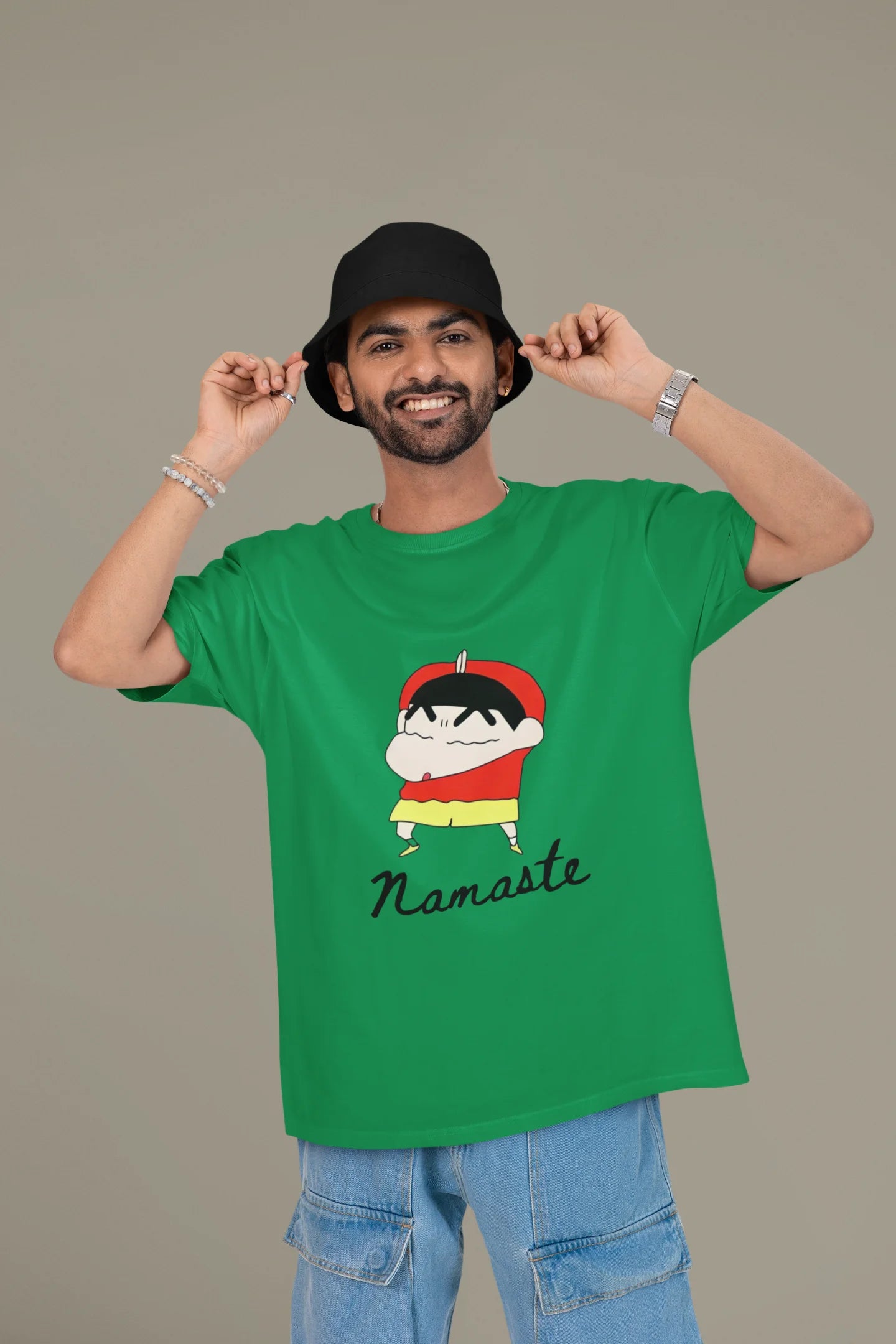 Namaste | Shinchan | Men's Dropped Sleeve Tee