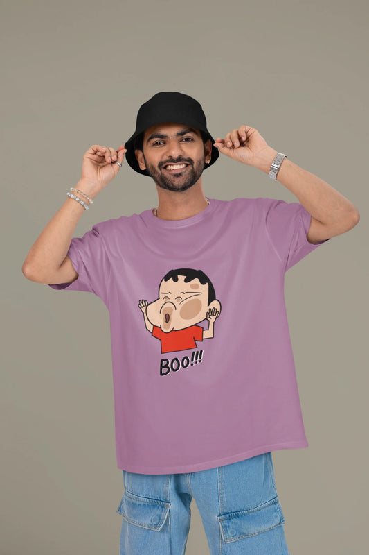 Boo!!! | Shinchan | Men's Dropped Sleeve Tee