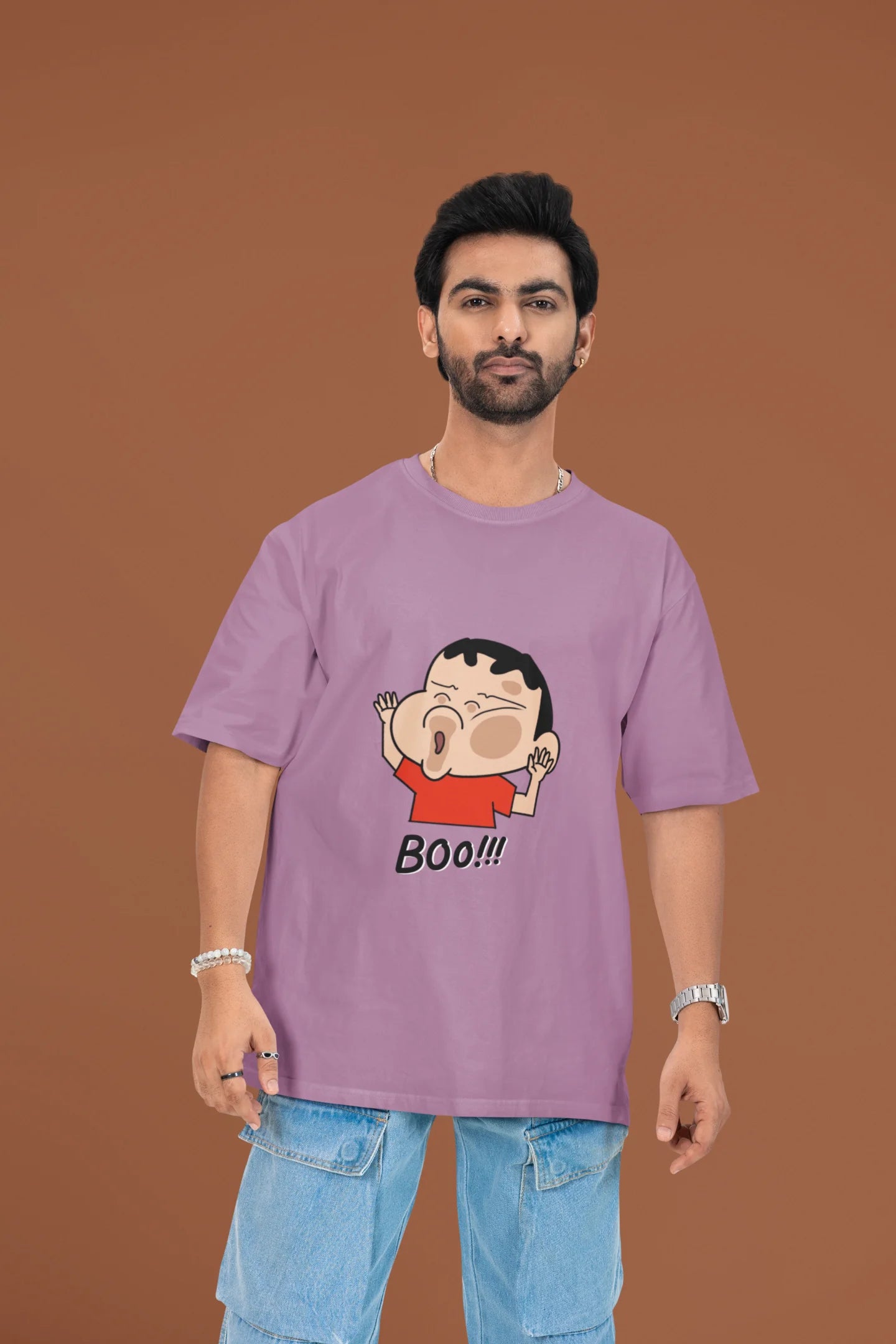 Boo!!! | Shinchan | Men's Dropped Sleeve Tee