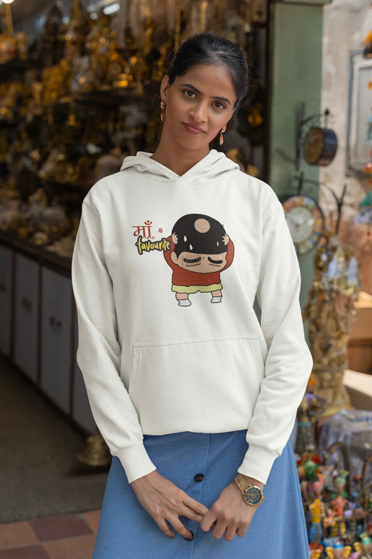 Maa's Favourite | Shinchan | Premium Unisex Winter Hoodie