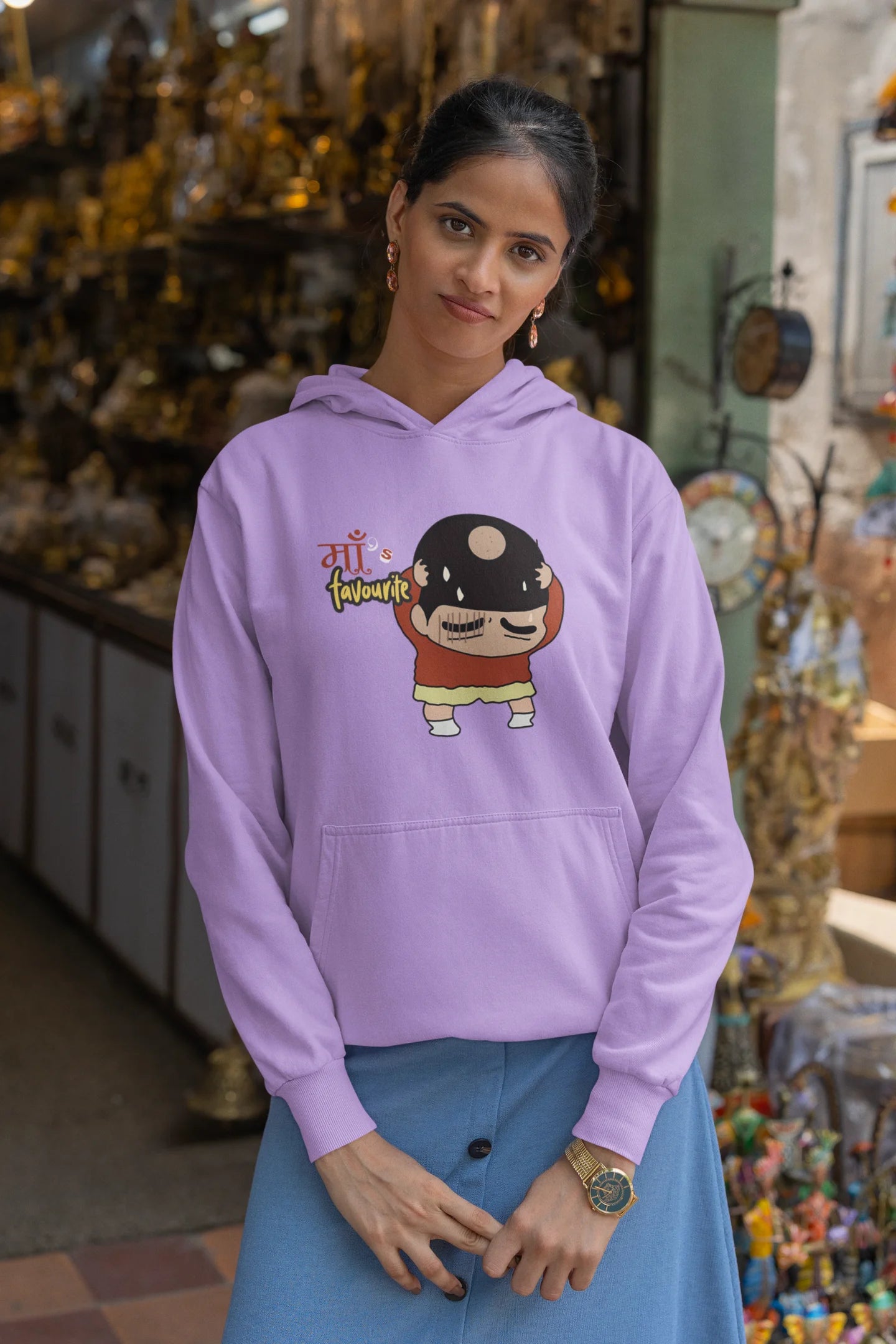 Maa's Favourite | Shinchan | Premium Unisex Winter Hoodie