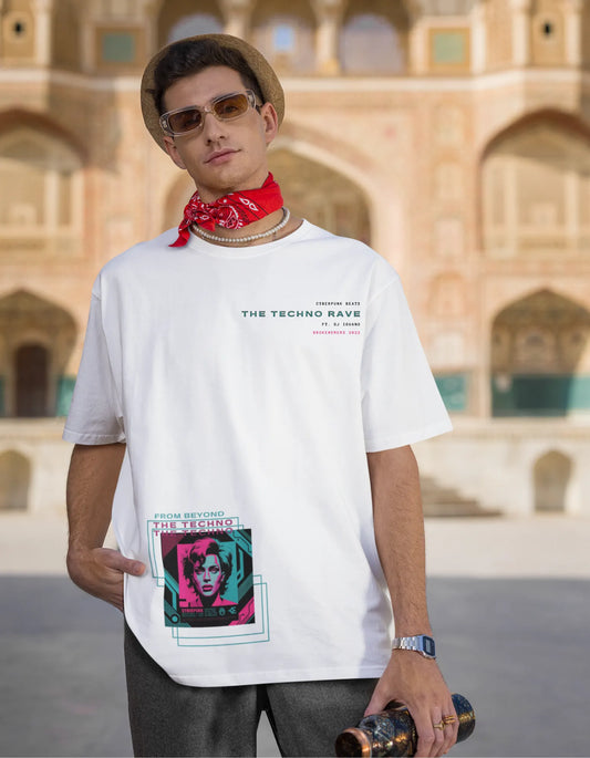 The Techno | Techno Rave | Dropped Sleeve Unisex T-Shirt