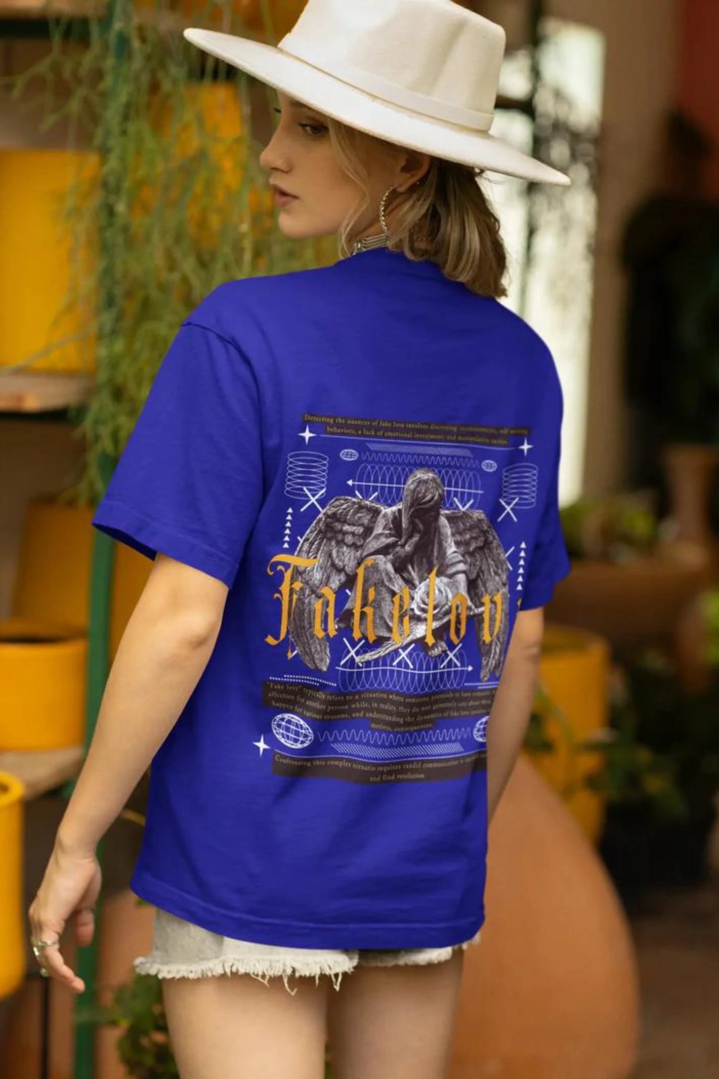 Fake Love | Brutalism | Dropped Sleeve Unisex T-Shirt