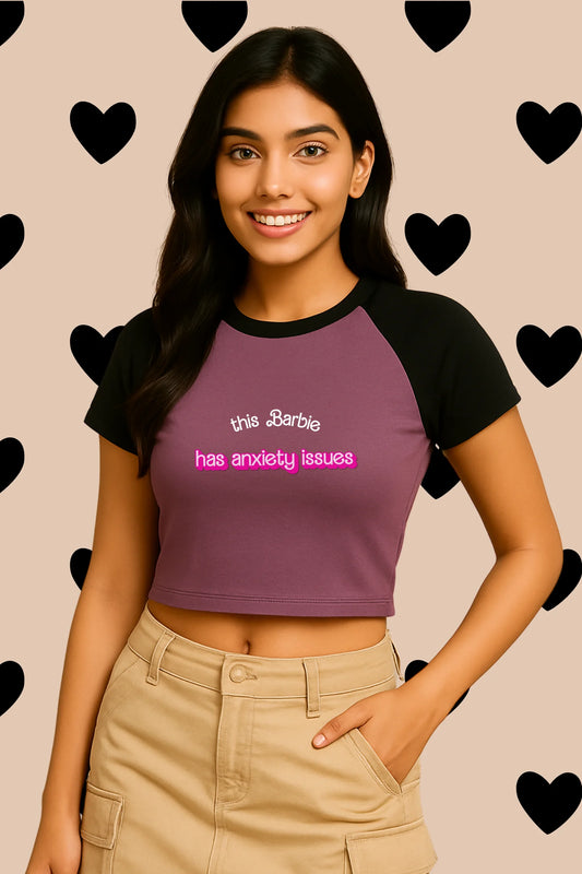 Anxiety Issue | Shaw tees | Slim Fit Crop Top