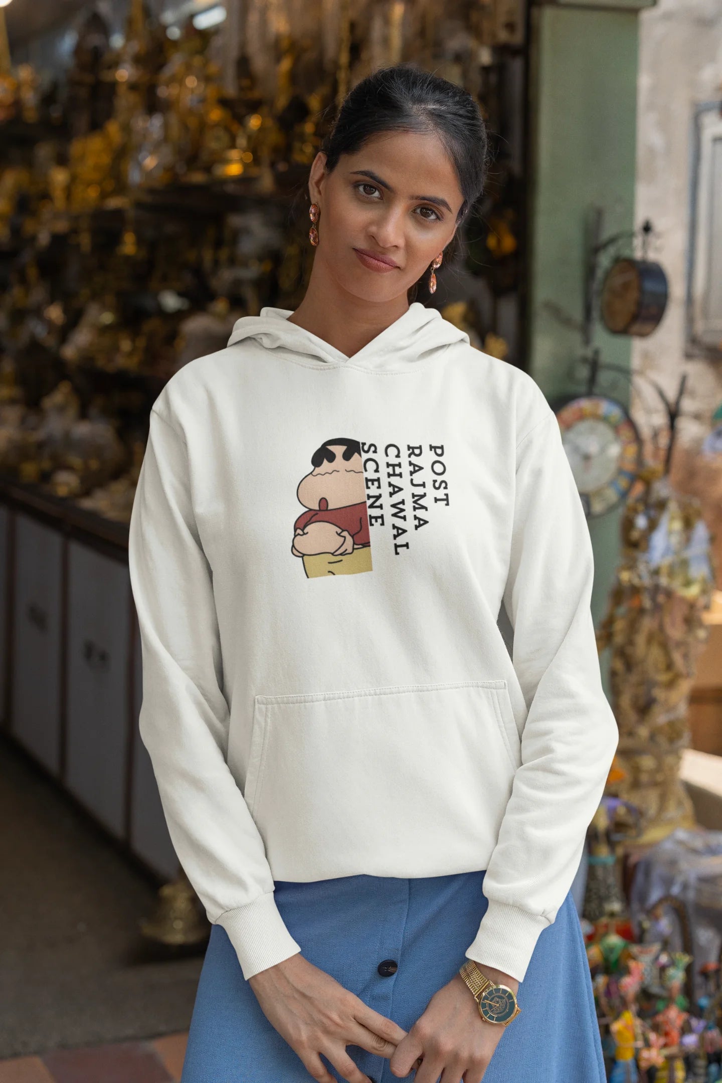 Post Rajma Chawal Scene | Shinchan | Premium Unisex Winter Hoodie