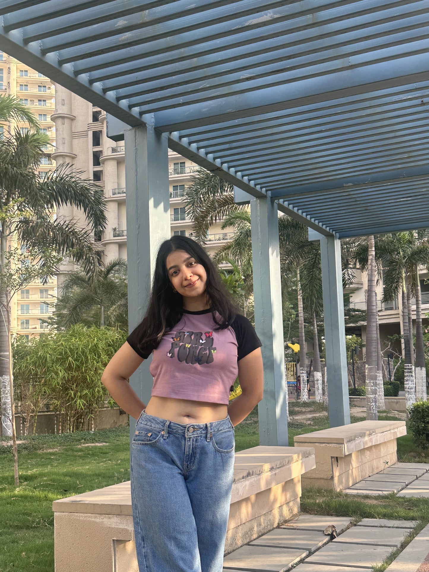 Girl Power | Shaw tees | Slim Fit Crop Top