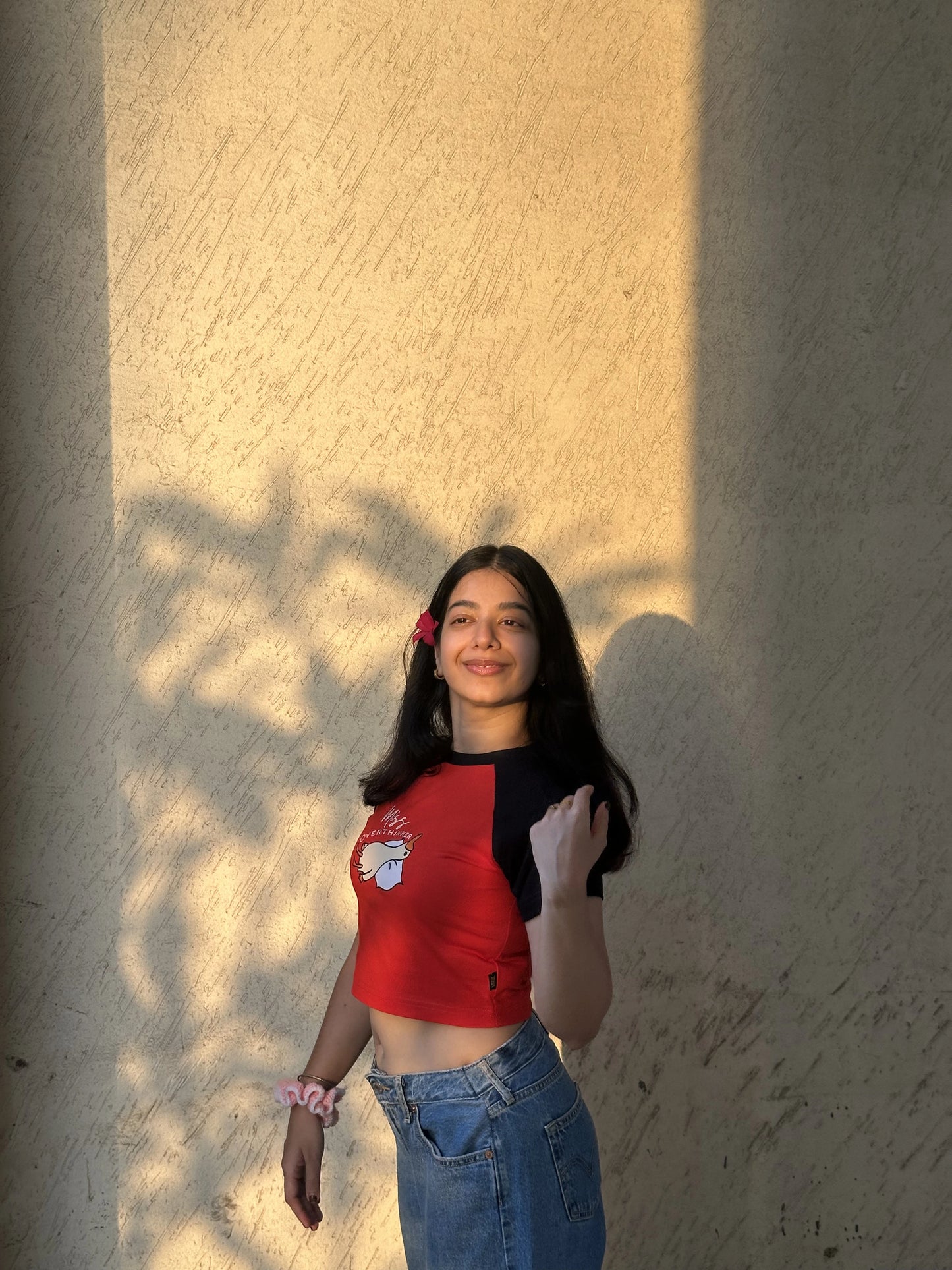 Miss Overthinker | Shaw tees | Slim Fit Crop Top