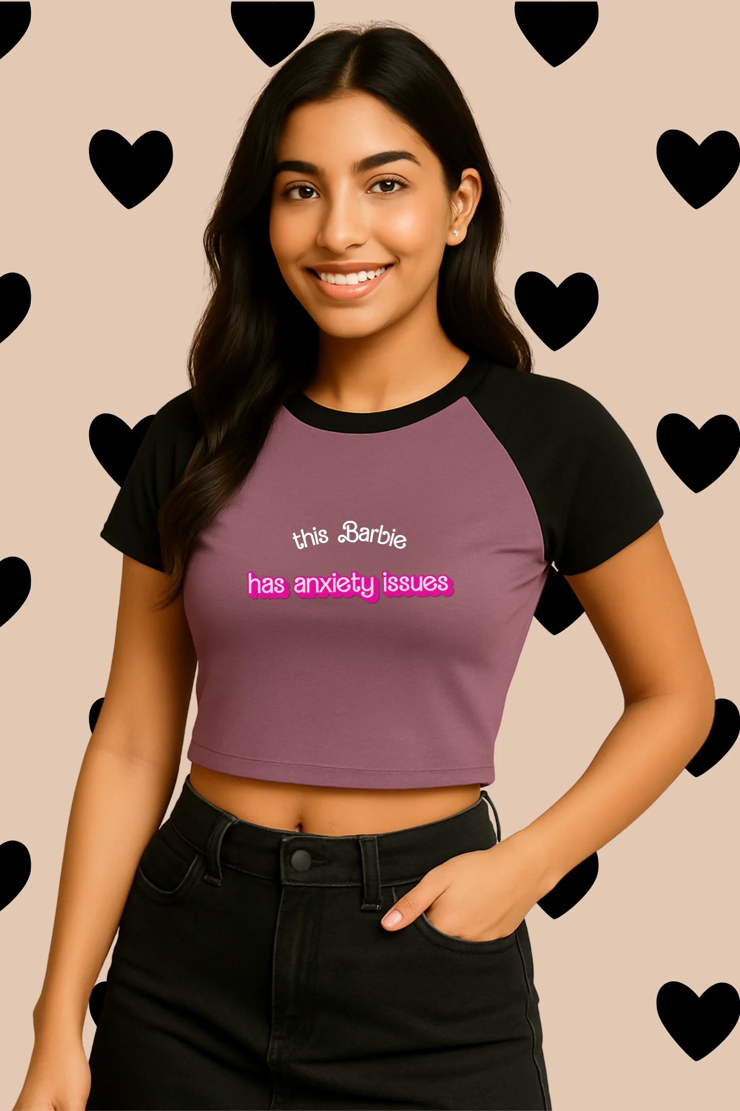 Anxiety Issue | Shaw tees | Slim Fit Crop Top