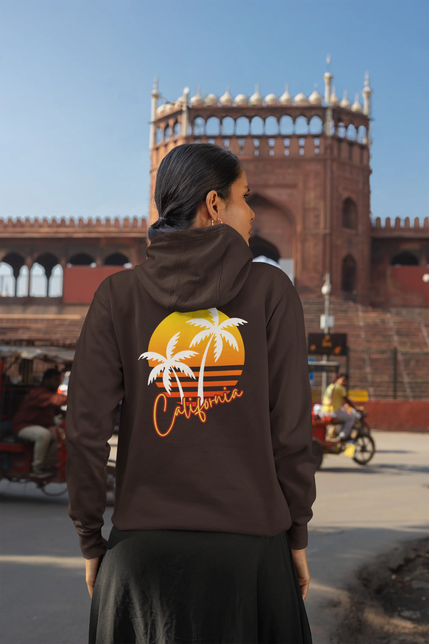 California Sunset | Retro Theme | Premium Unisex Winter Hoodie