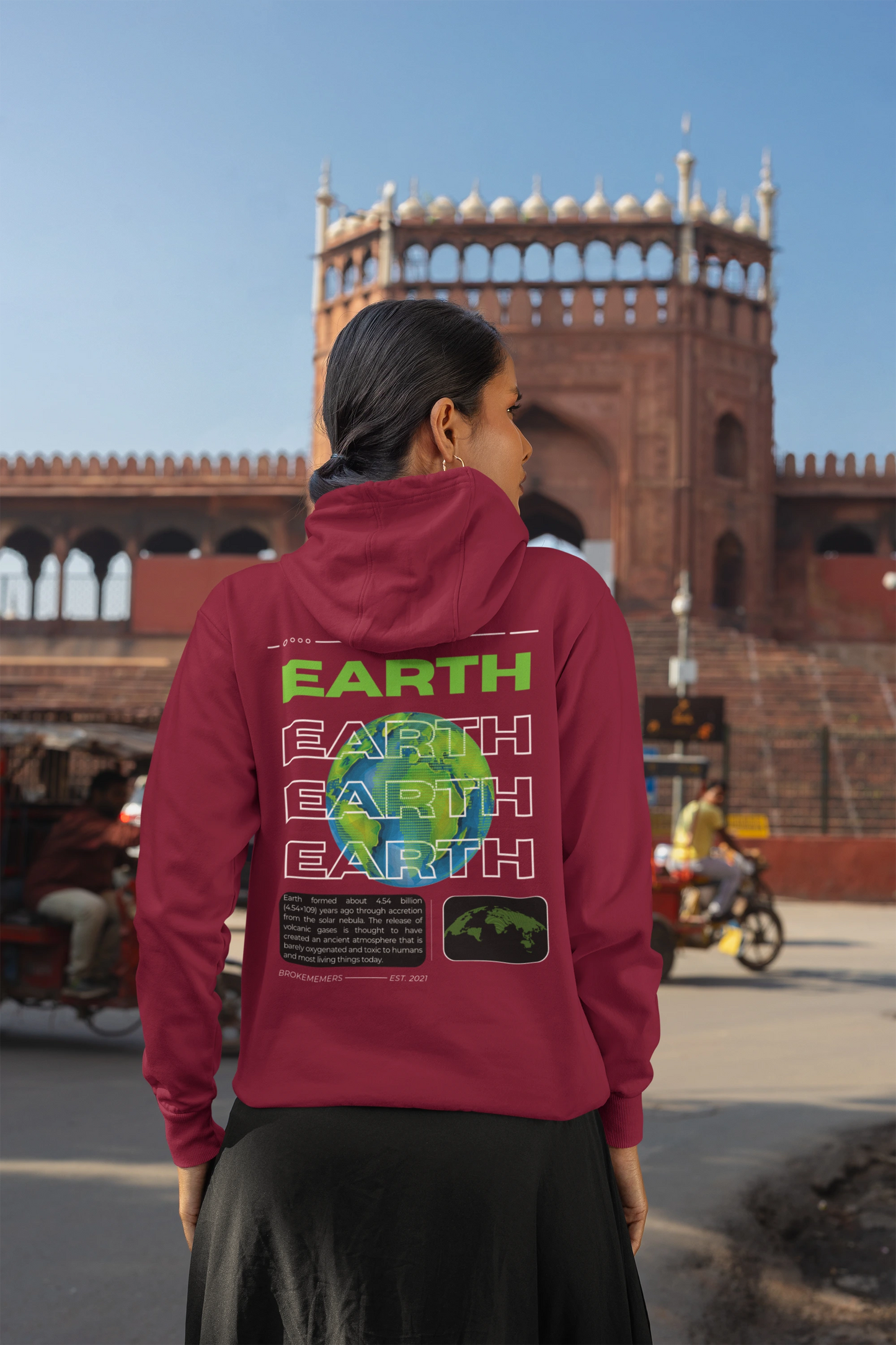 Planet Earth | Space Vogue | Premium Unisex Winter Hoodie