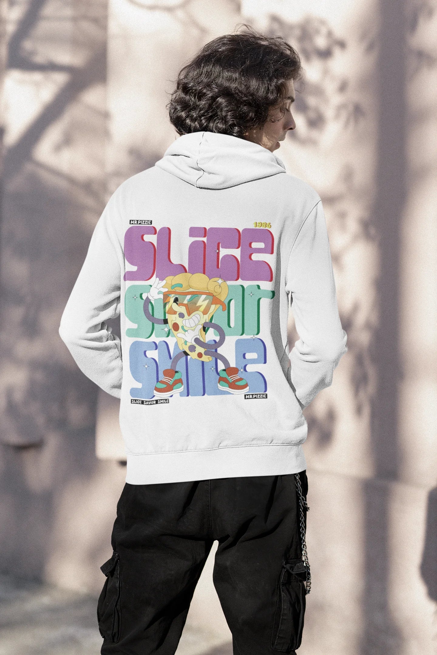 Slice,Savor and Smile | Typography | Premium Unisex Winter Hoodie
