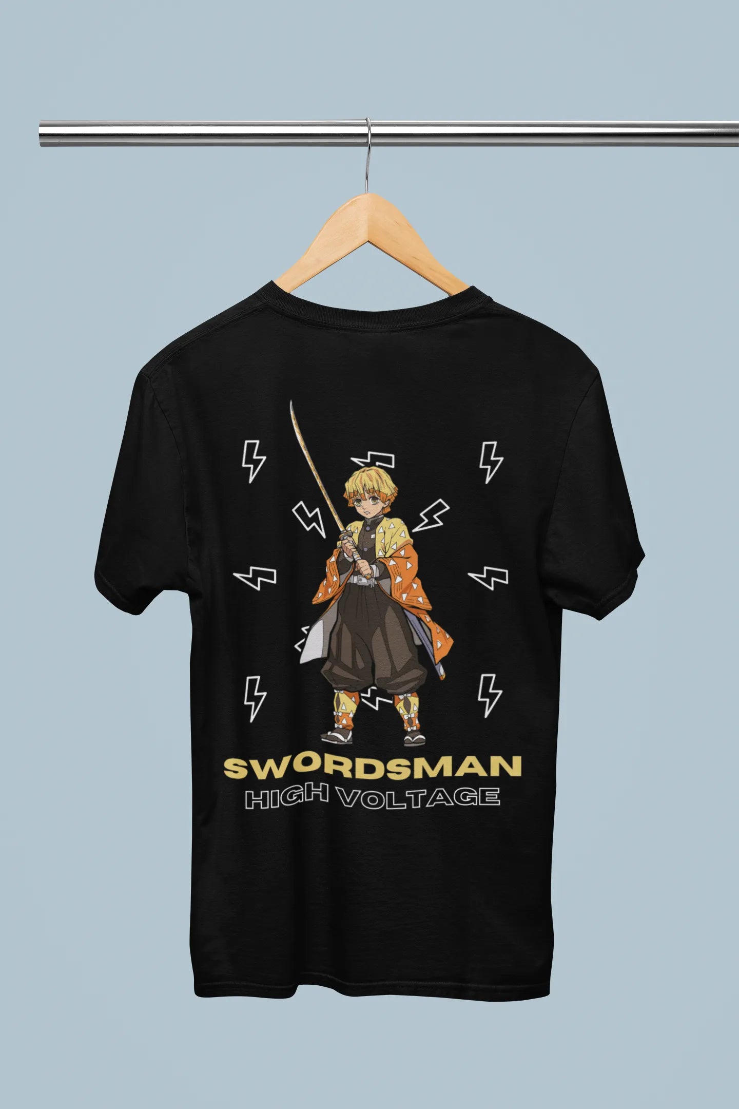 Sword Man Zenitsu | Oversized Half Sleeve Unisex Tee | Broke Memers