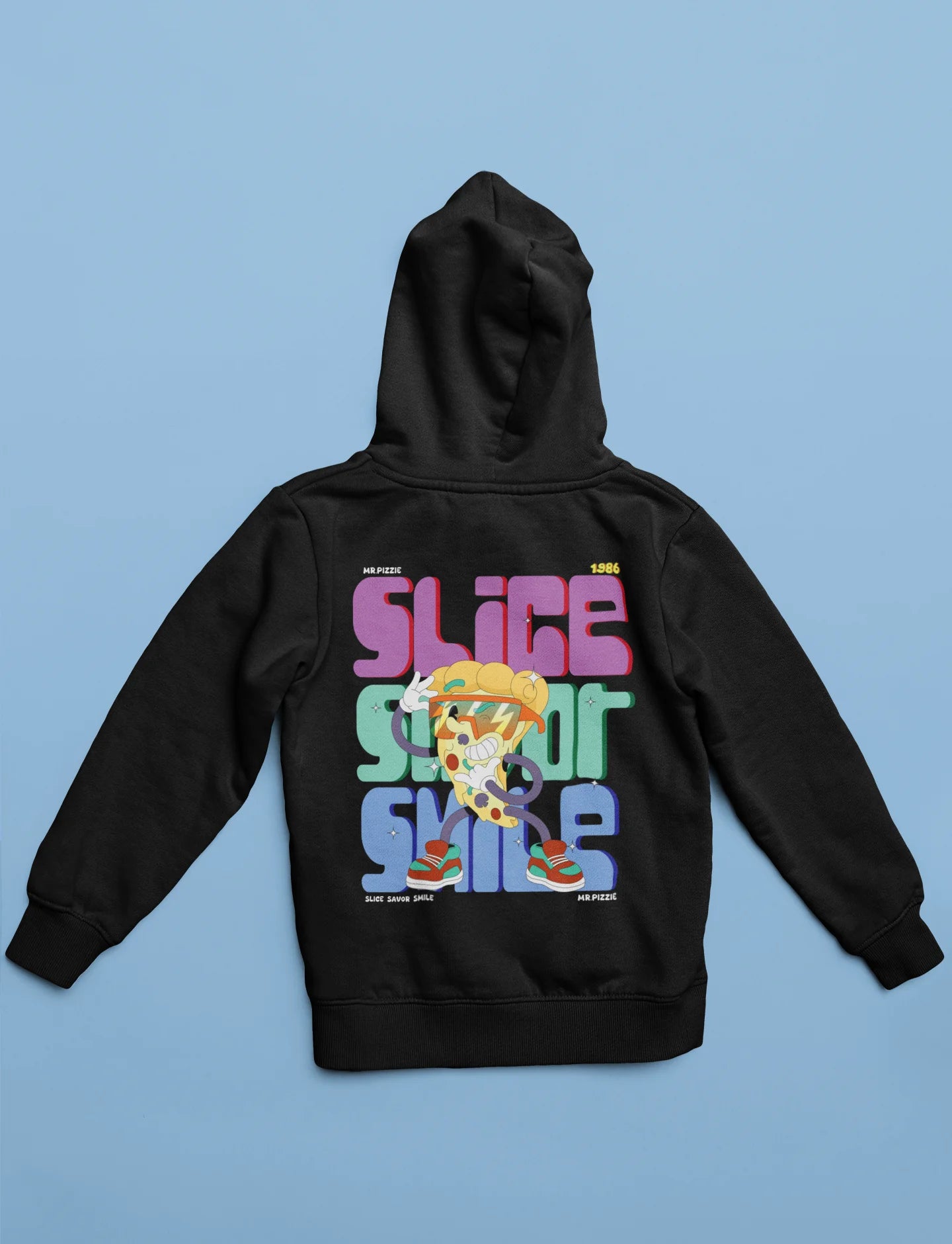 Slice,Savor and Smile | Typography | Premium Unisex Winter Hoodie