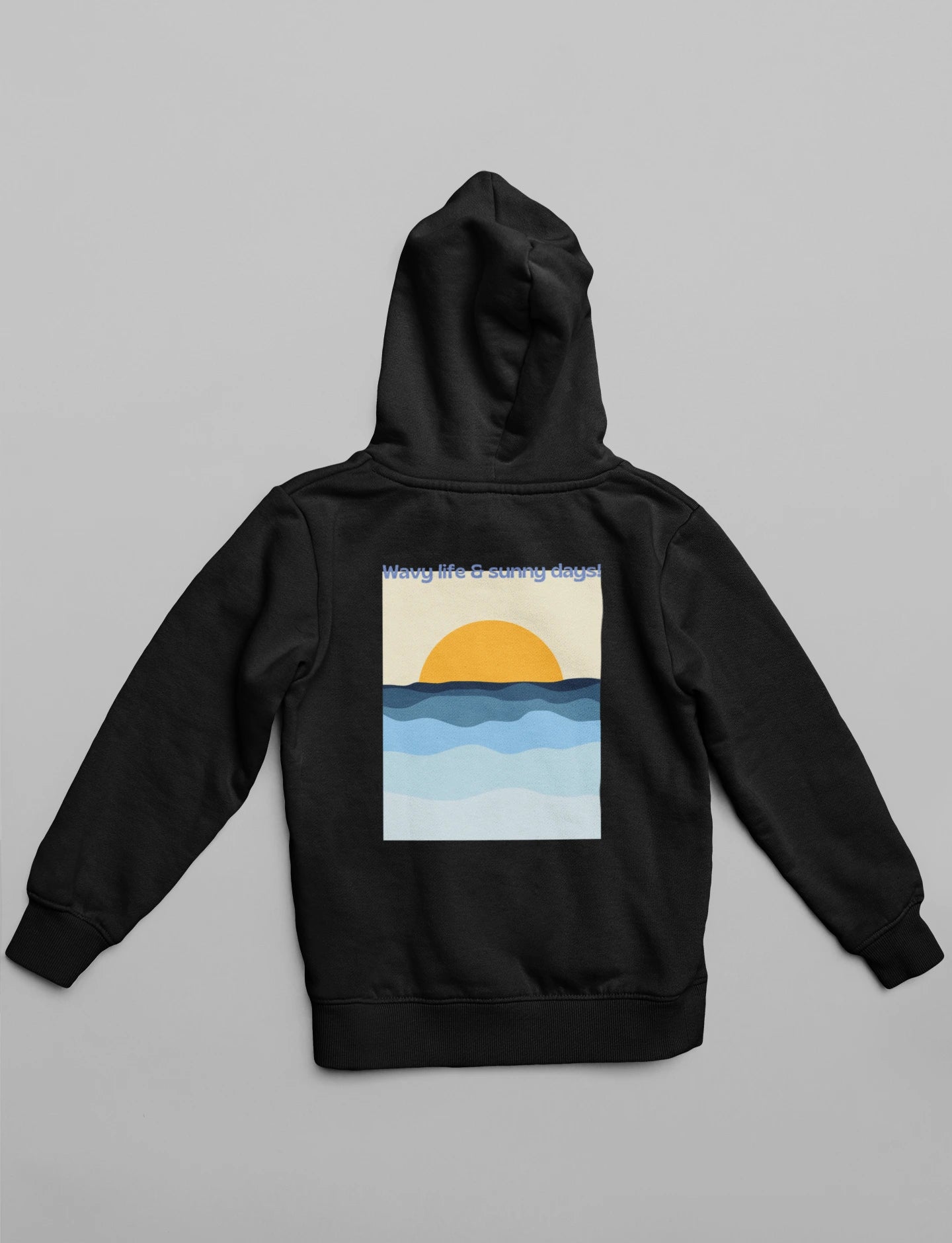 Wavy Life and Sunny Days | Retro Theme | Premium Unisex Winter Hoodie