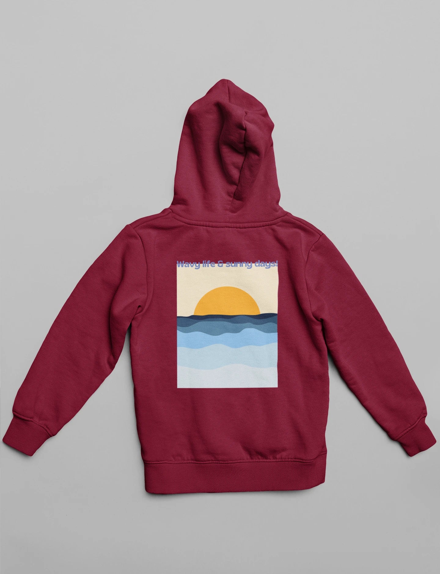 Wavy Life and Sunny Days | Retro Theme | Premium Unisex Winter Hoodie